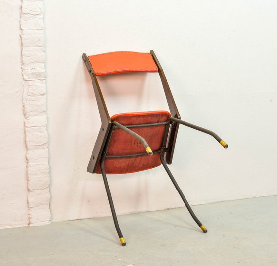 Image 1 of Sedie da pranzo italiane di design di metà secolo, produzione Brianza, set di 6, Italia, fine anni '50