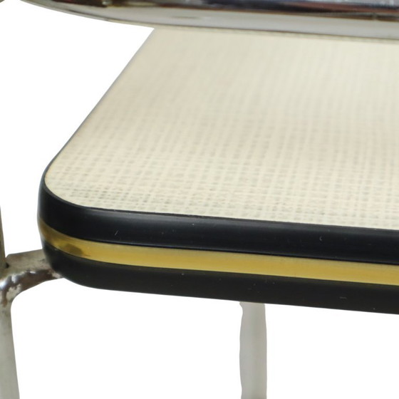 Image 1 of Vintage Drink Trolley Serving Cart Chrome Sixties