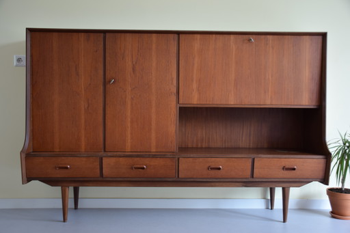 Vintage mid-century highboard cabinet
