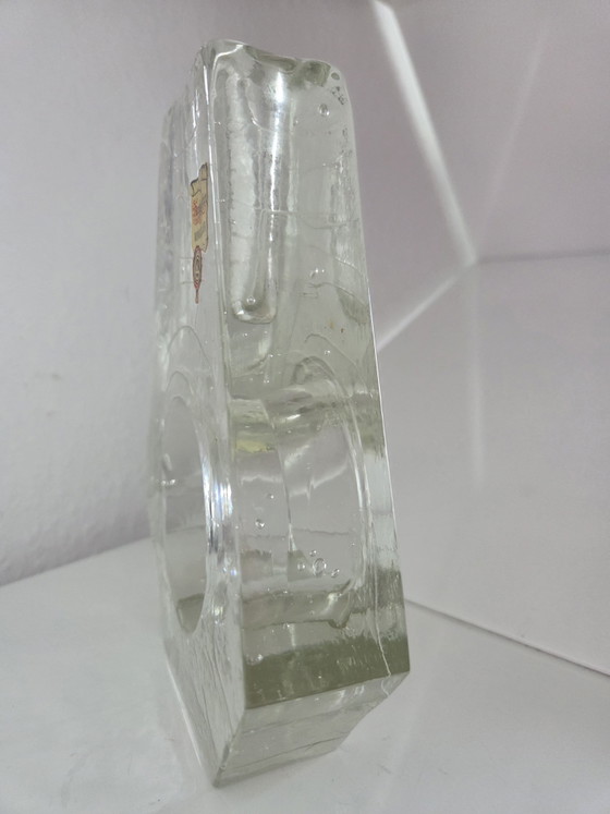 Vase bloc / Solifleur vintage Marsberger Glaswerke Ritzenhoff – Grand (19,5 cm) (photo 3 of 5)