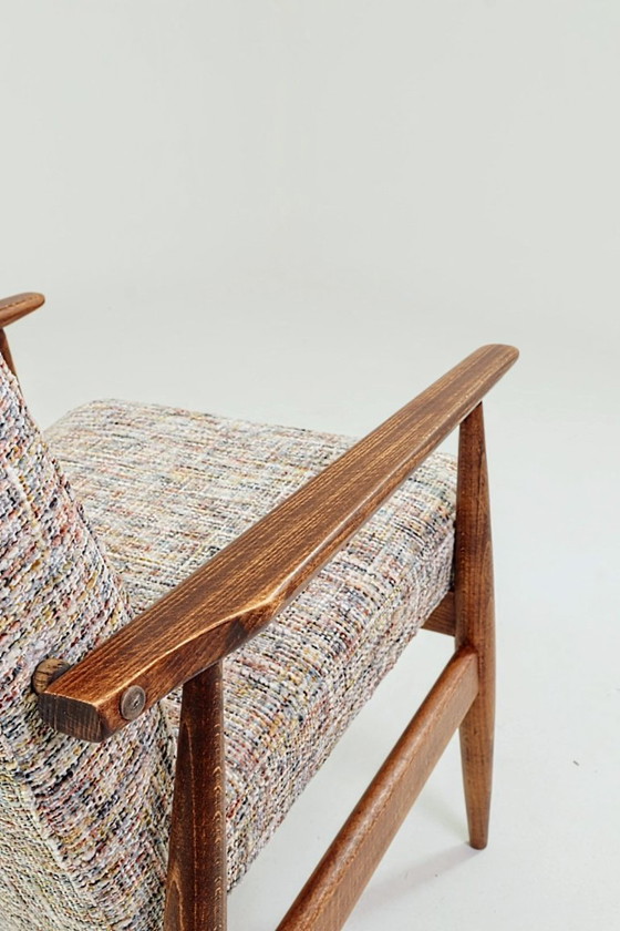 Image 1 of Scandinavische fauteuil veelkleurig gebreid boho-design van H.Lis ste