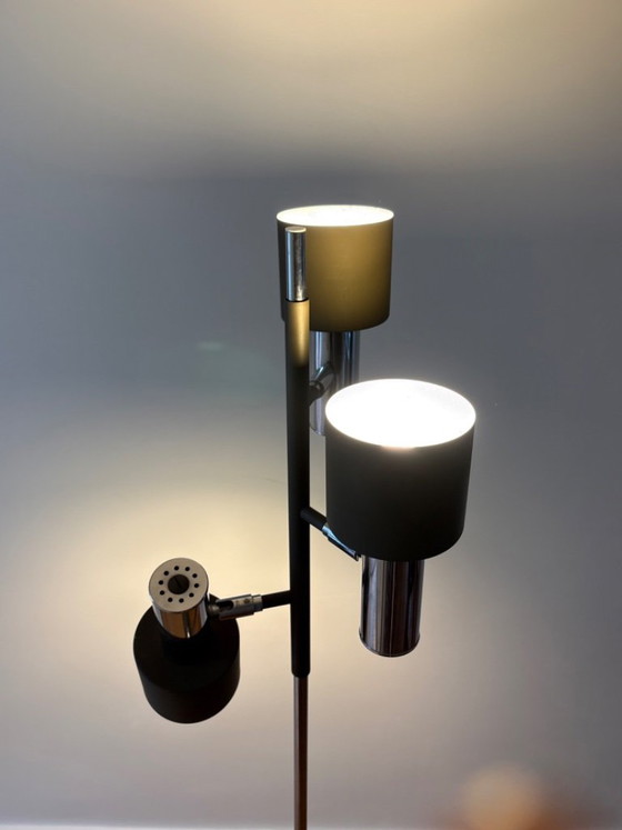 Lampada da terra retrò originale con tre faretti degli anni '70/'80, Lampade da terra, Metallo, Argentato (foto 13 di 18)