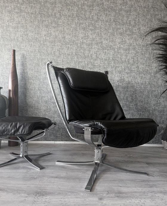 Image 1 of Suite Lounge Vintage Sigurd Resell « Falcon » pour Vatne Møbler (Norvège)