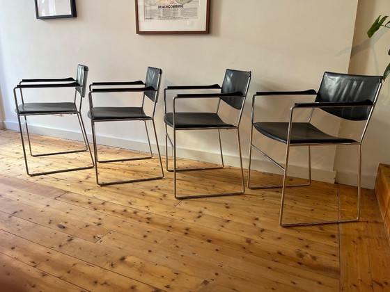 4 sillas Arnold Merckx DLA/DSA para Arco – Sillas de comedor, Leather, Metal (photo 6 of 10)
