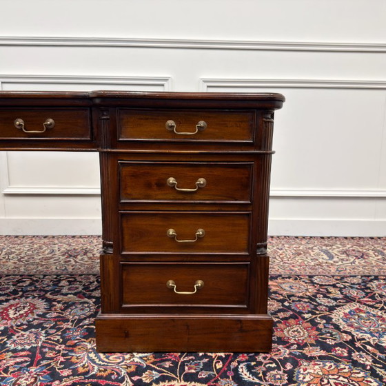 Scrivania inglese classica in pelle verde – Scrivanie, Leather, Wood (photo 11 of 21)