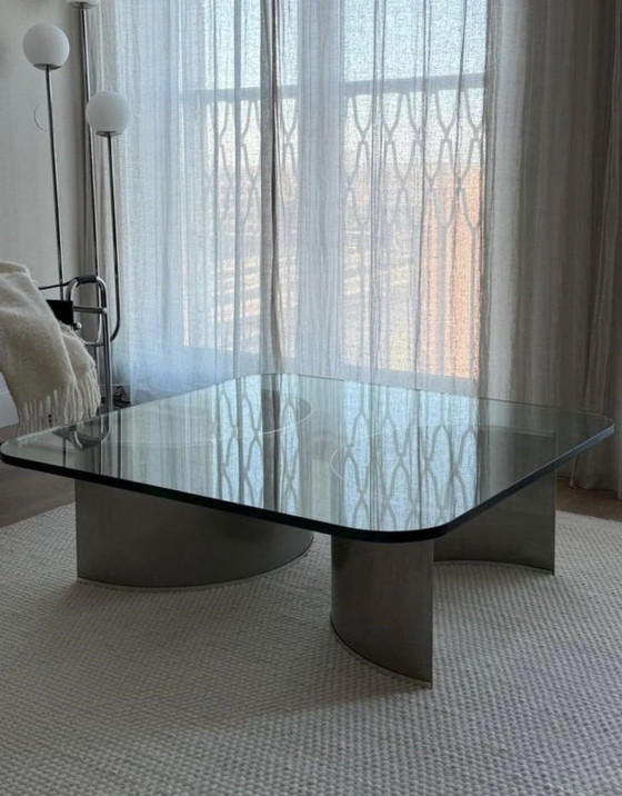 Arcos Coffee Table by Ricardo Fasanello, 1970 – Glass, Metal (photo 5 of 11)