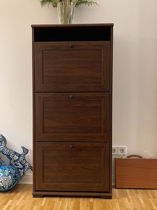 zapatero marrón - braun schuhschrank