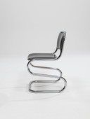 6x Cantilever Chrome Dining Chairs, Italy, 1980s