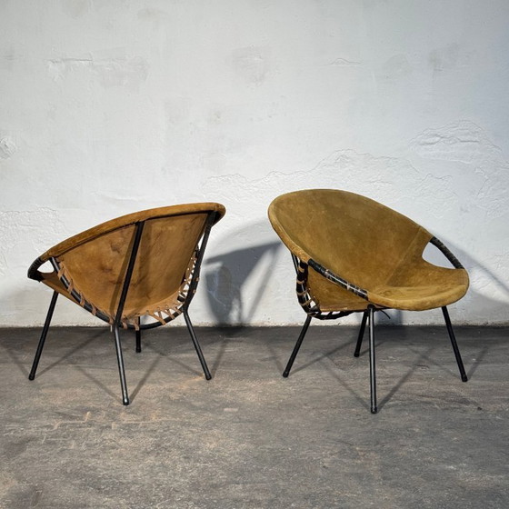 Image 1 of Lusch and Co. "Balloon" leren fauteuil, jaren 60