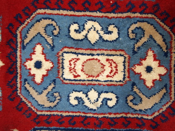 Image 1 of Tappeto kazako caucasico vintage fatto a mano, 122 cm x 185 cm, anni '70 - 1C521