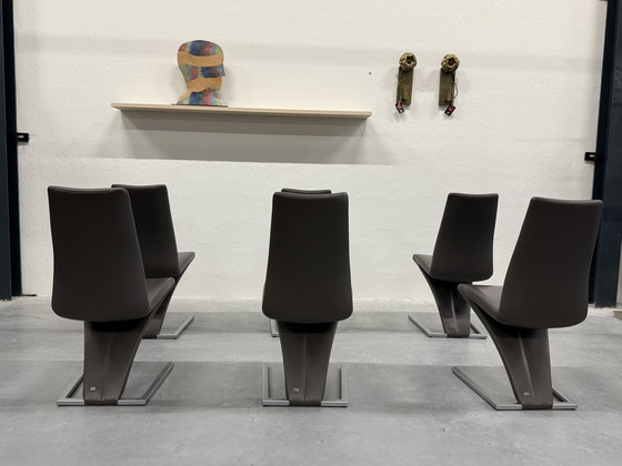 Image 1 of 6 Rolf Benz 7800 Sedie da pranzo in pelle