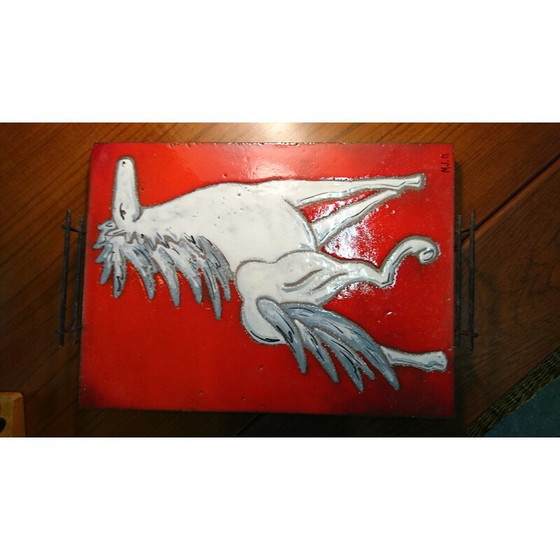 Image 1 of Plateau vintage en pierre de lave par MJR