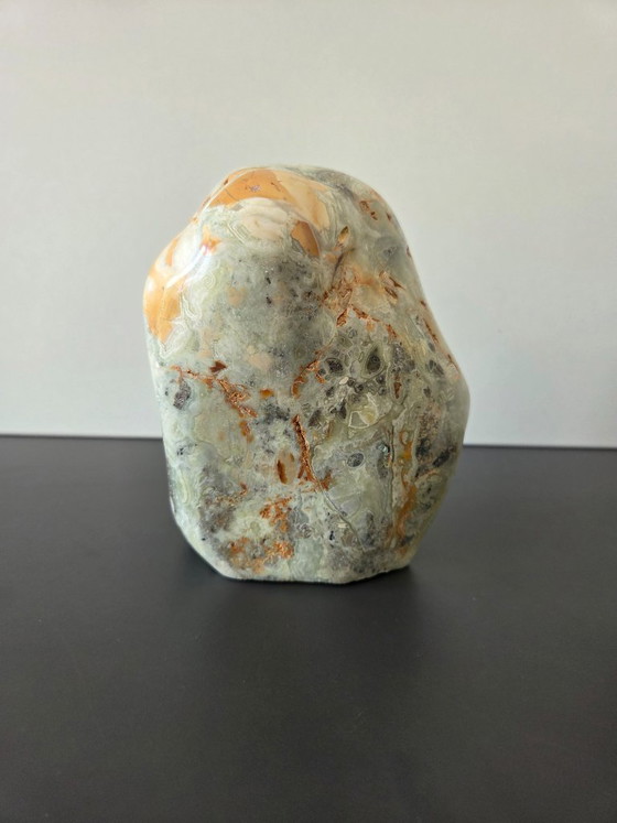 Image 1 of Natural stone ornament on base & Natural stone unique shape (Duo)
