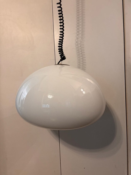 Schwarz-weiße Achille-und-Pier-Pendelleuchte von Giacomo Castiglioni für Flos, 1965