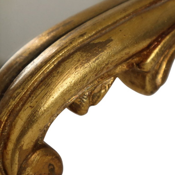 Klassieke Gouden Kuifspiegel Frankrijk Barok Stijl 74cm – Glass (photo 16 of 18)
