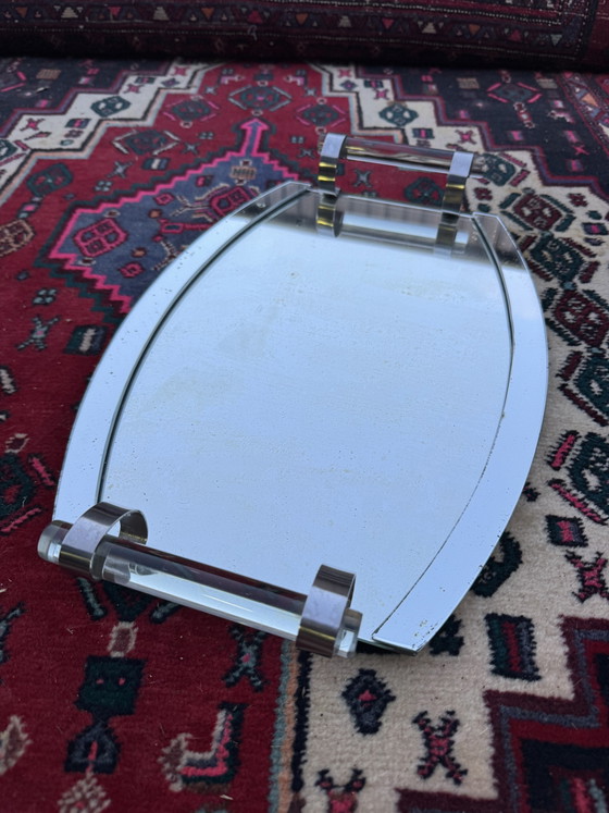 Art Deco Mirror and Glass Tray – Table accessories, Metal (photo 13 of 13)
