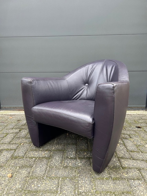Image 1 of Leolux Carabas Armchair Aubergine leather