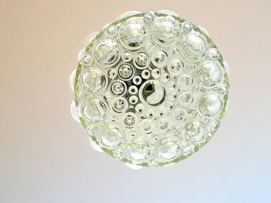 Image 1 of Große Mid-Century Modern Hängelampe aus mattiertem Glas, 1960er Jahre
