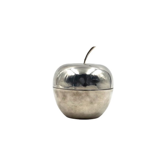 Boîte décorative moderne en forme de pomme plaquée argent, Christofle France années 1970 – Bols, Brass (photo 3 of 7)