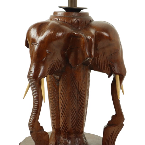 Image 1 of Große Elefantenlampe aus Teakholz