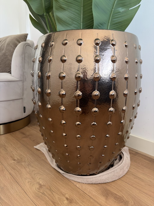 Laos Emperor Bronze Gold Pot 64x57 cm Suitable for Indoor/Outdoor Use – vazen, Ceramic