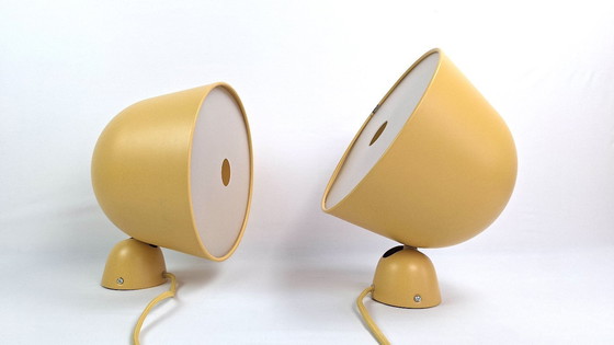 Image 1 of Paar vintage mosterdgele wandlampen