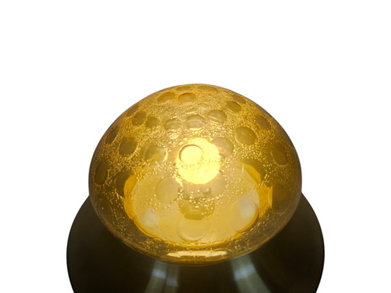 Image 1 of Dijkstra - Fokke Dijkstra - &#39;Flush Mount&#39; - Lámpara de techo de la era espacial - Ámbar - Años 70