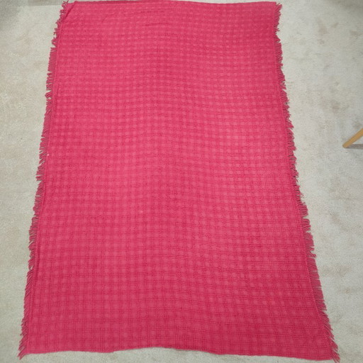Original Chenille-Teppich/Spreter rosa 50s-70er Jahre
