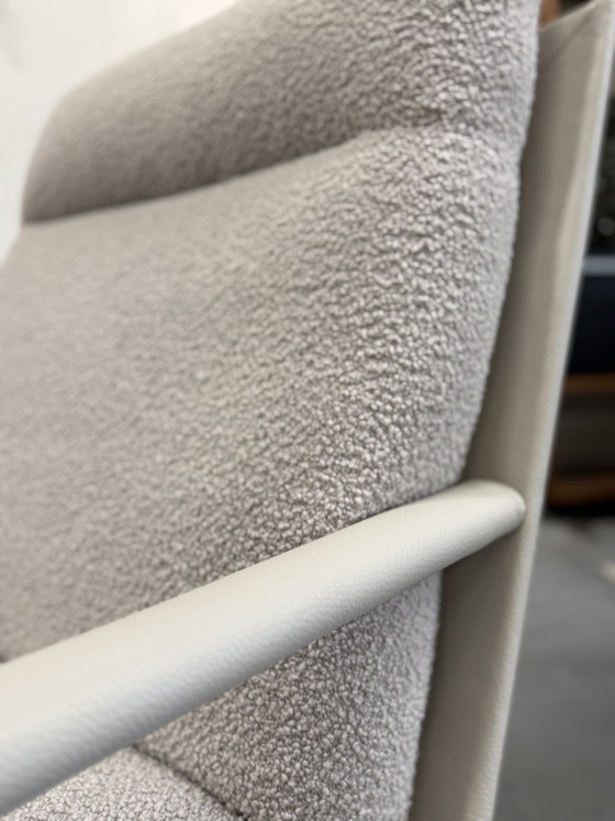 Image 1 of Leolux Kudo Draai fauteuil Boucle stof 