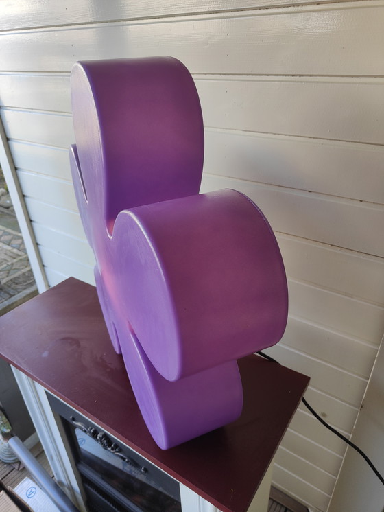 Image 1 of Floor or Table Lamp in the Shape of a Colored Flower