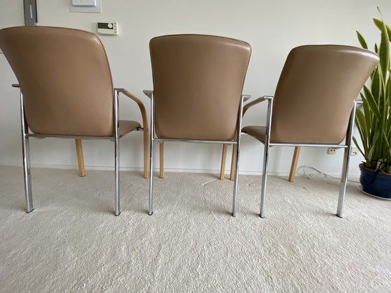 Image 1 of 6X Leolux Dining Chairs Cimaronne