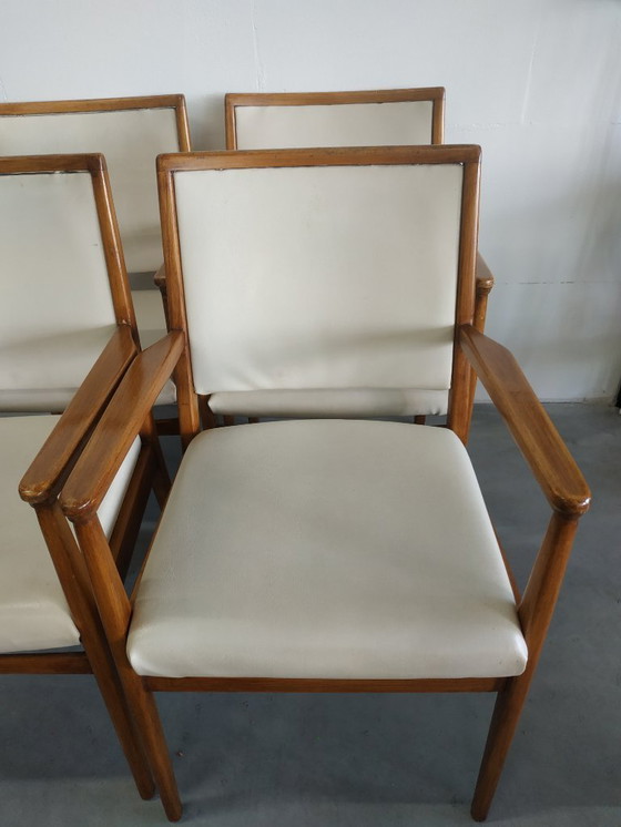 Image 1 of Juego de 4 sillas de cocina de estilo escandinavo de los años 60