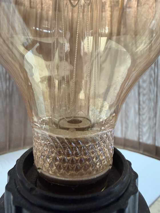 Image 1 of Vintage tafel lamp met onyx marmer