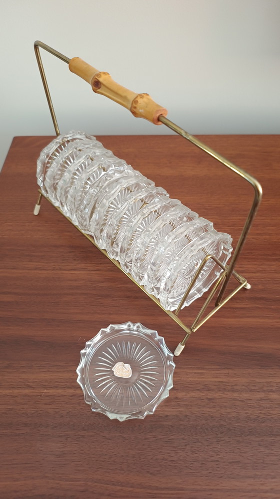 Image 1 of Posavasos de cristal Mid Century Bohemia Glass