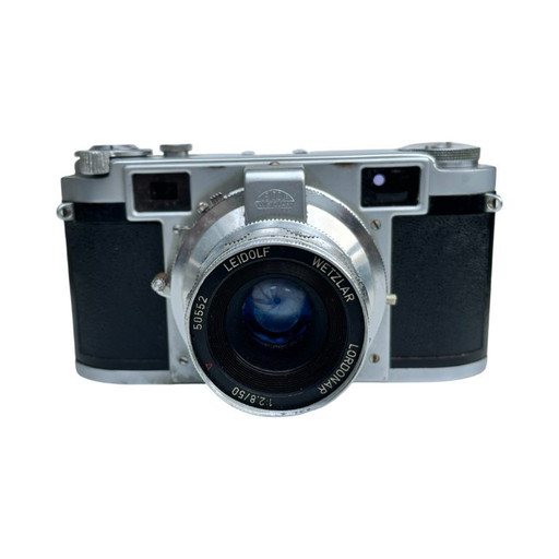 Leidolf Lordomat C35 camera + Lordonar 50mm f/2.8 + original case – Wetzlar, Germany, 1950s