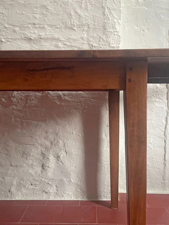 oude Franse eettafel met aanzetblad, houten penverbindingen – Wood (photo 20 of 27)