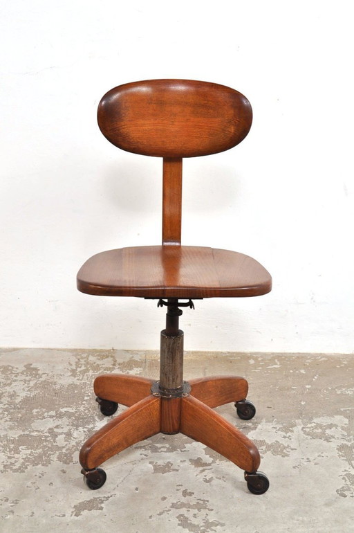Vintage art deco Stoll office chair, 1930s