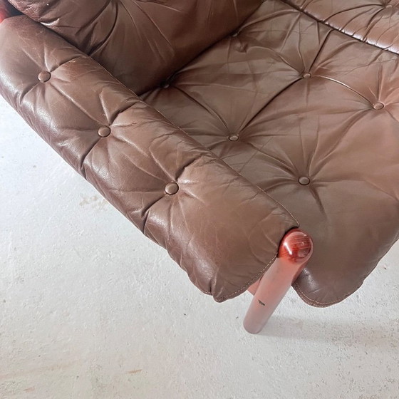 Image 1 of Dreisitzer-Ledersofa, Schweden, 1970er Jahre