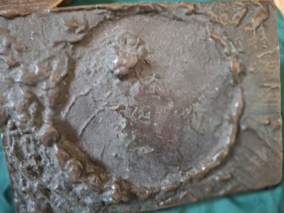 Image 1 of Pomello della porta in bronzo ottone stile brutalista alpino