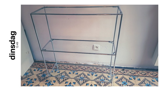 Abstracta Kast, Jaren Zestig Design, Poul Cadovius – Vitrinekasten, Chrome, Glass (photo 11 of 15)