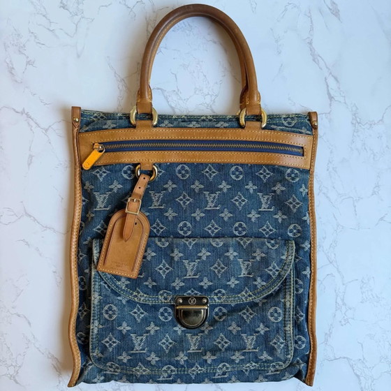 Louis Vuitton denim Sac Plat – Bolsos tote, Vintage (photo 7 of 27)