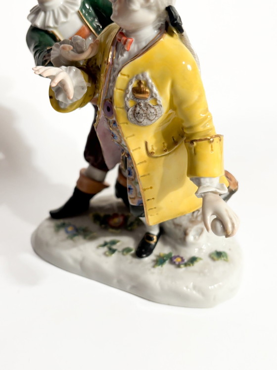 19th Century Ludwigsburg Polychrome Porcelain Group Sculpture – Rococo (photo 7 of 14)