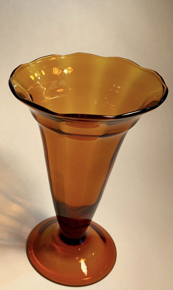 Image 1 of Amber Art Deco Vaas 