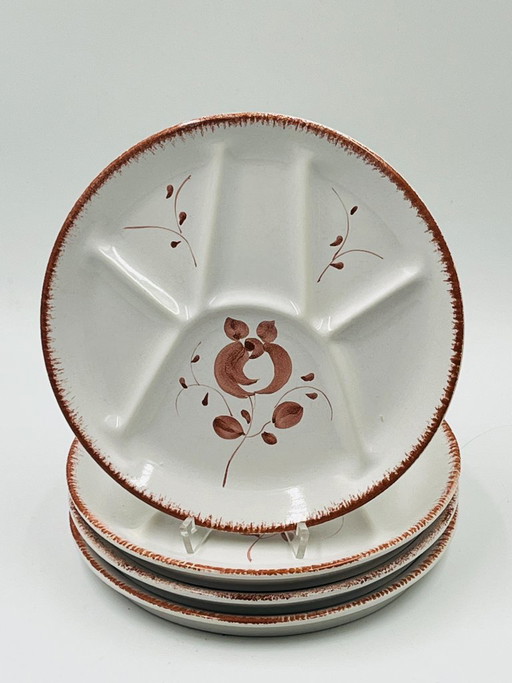 Lot de 4 Assiettes Saint-Amand Modèle Anna – servies, Ceramic