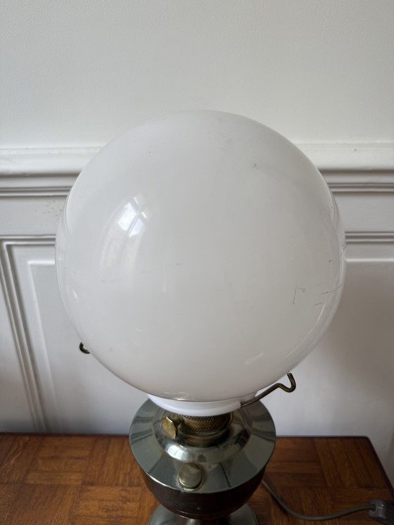 Image 1 of Lámpara de aceite eléctrica Art Nouveau fabricada en Inglaterra, modelo Alladin 23