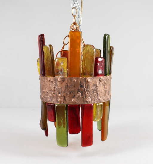 Brutalist ceiling lamp/ceiling light by Felipe Delfinger for Feders, 1970s