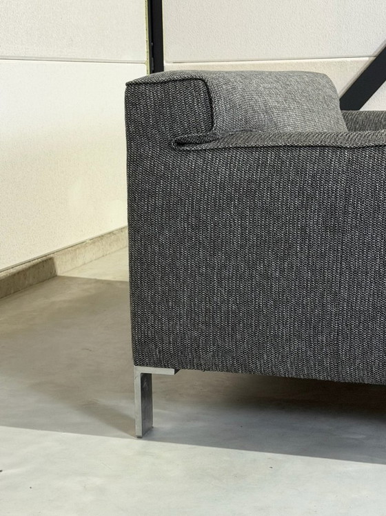 Pode Edit loveseat - grey - as good as new, Textile, Leather, Modern (photo 3 of 8)