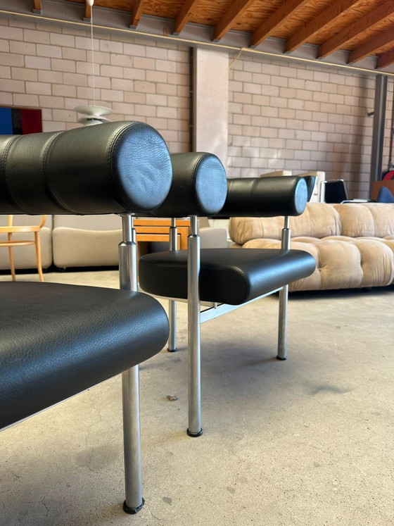 Fauteuil Erik Jørgensen Møbelfabrik Cobra EJ900 (Stock : 2) – Leather, Metal (photo 4 of 7)