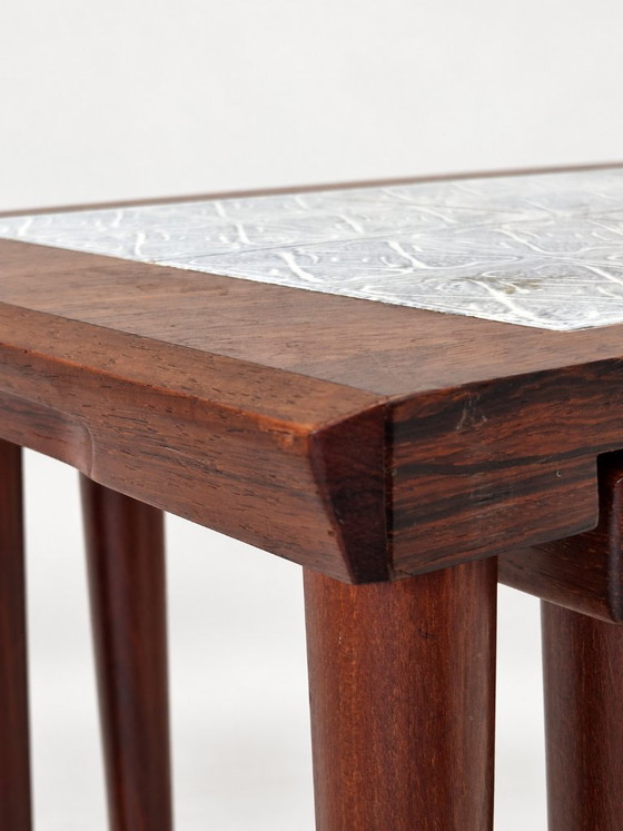 Rosewood nesting tables with ceramic tiles,  Denmark, 1960s, set of 3 – Side tables (photo 16 of 19)