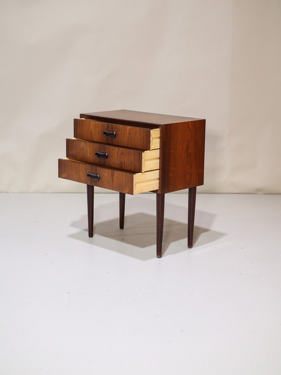 Image 1 of Table de chevet en palissandre commode danoise vintage